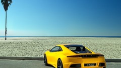 Cars concept art yellow cars Lotus Elan