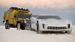 Cars Corvette vehicles vision concept art sideswipe