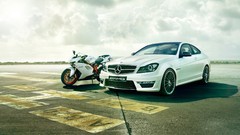 Cars Ducati motorbikes Ducati 848 Mercedes-Benz C63 AMG