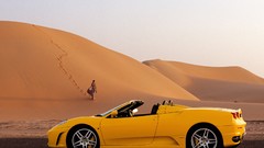 Cars ferrari f430 deserts yellow cars Ferrari F430 Spider