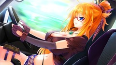 Cars glasses gloves blondes long hair game cg cleavage 