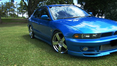 Cars grass vehicles Mitsubishi