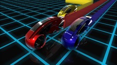 Cars grid Tron racing