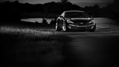 Cars Hyundai grayscale Hyundai Genesis Coupe