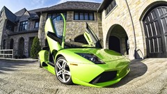 Cars Lamborghini green cars