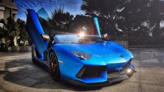 Cars Lamborghini Lambo Lamborghini-Aventador sport cars blue 