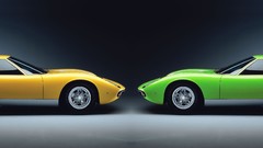 Cars Lamborghini Sideways side view vehicles classic cars green 