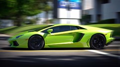 Cars limes vehicles motion blur Lamborghini-Aventador lime 