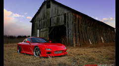 Cars mazda rx-7 red
