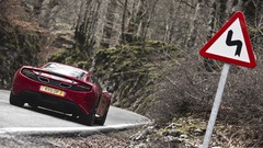 Cars mclaren mp4-12c red cars roadsigns