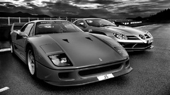 Cars monochrome ferrari f40
