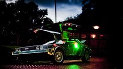 Cars Neon lights delorean