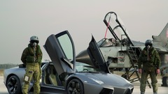 Cars pilot planes Lamborghini