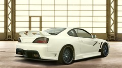 Cars racing cars Nissan Silvia S15 white cars JDM Japanese 
