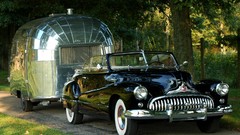 Cars retro Buick trailer convertible old cars airstream