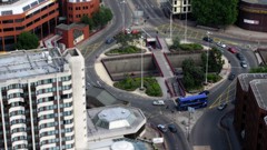 Cars roads architecture roundabout buildings streets cityscapes