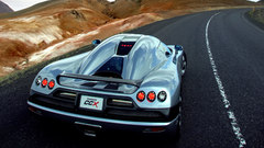 Cars roads back view