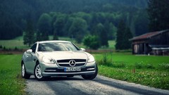 Cars roads Mercedes-Benz automobile vehicles front angle view 
