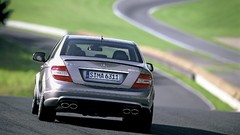 Cars roads Mercedes-Benz vehicles Mercedes C 63 AMG