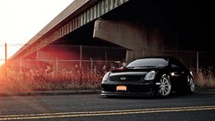 Cars roads sunlight Infinity G35