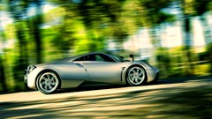 Cars running Pagani vehicles motion blur sports cars huayra