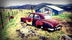 Cars rusty color rear