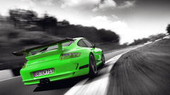 Cars selective coloring green