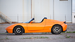 Cars side view Tesla