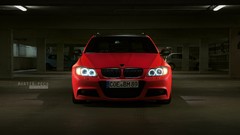 Cars static red cars BMW E91 BBM
