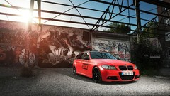 Cars static red cars BMW E91 BBM