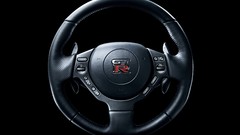 Cars steering wheel Nissan vehicles nissan gtr logos Supercars 