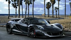 Cars supercar Venom GT Spyder races Hennessey Venom
