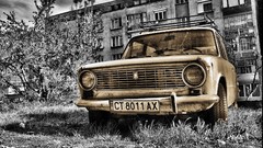 Cars USSR Russia old cars selective coloring Russians russian 