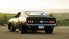 Cars vehicles 1969 Ford mustang muscle cars harbinger rear 