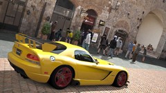 Cars vehicles dodge viper yellow cars Viper ACR GT5