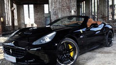 Cars vehicles Ferrari California black cars