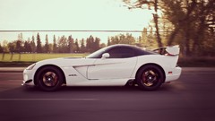 Cars vehicles motion blur dodge viper tinted white cars Dodge 