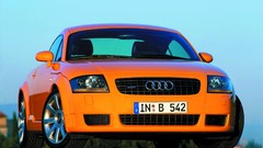Cars vehicles Quattro audi tt orange cars front angle view