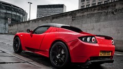 Cars vehicles red cars Tesla Roadster