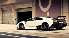 Cars vehicles white cars Lamborghini Murciélago LP670-4 SV