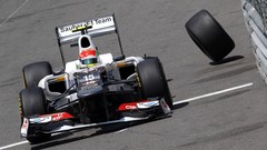 Cars wheel Crash races monte carlo monaco racing cars sauber 