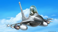 Cartoonish F16 Falcon