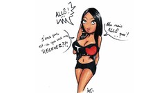 Cartoons drawings models nabilla benattia