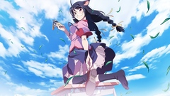 Cartoons nekomimi bakemonogatari hanekawa