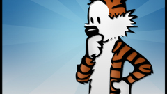 Cartoons Tigers Hobbes thinking