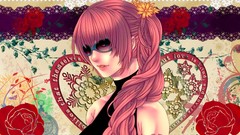 Cartoons vocaloid Flowers glasses