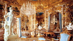 Castles indoors gold sculptures