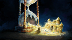 Castles sand hourglass artwork