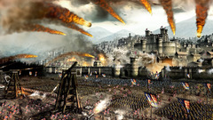 Castles tower fire Horses