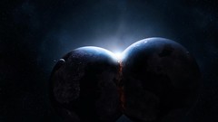Catastrophe Collision planets outer space